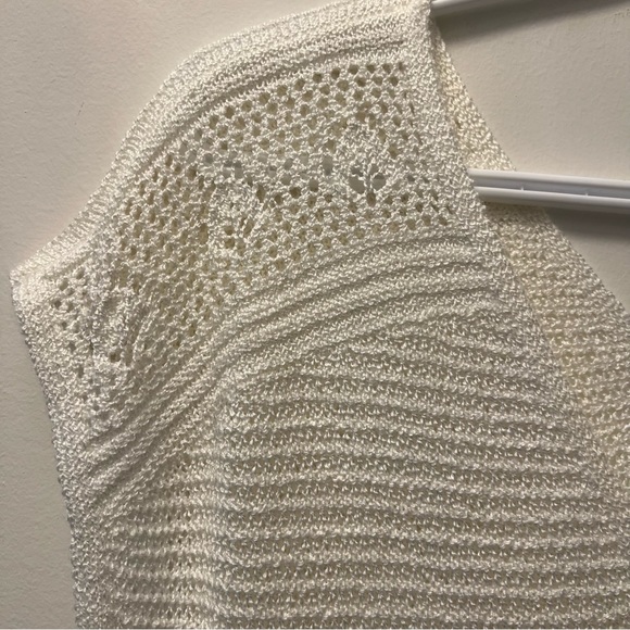 Ann Taylor Factory Sweater Knit Top Cream Ivory US M - Picture 4 of 6
